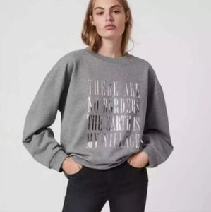 ALLSAINTS FREEDOM IONA crewneck sweatshirt, size 4,grey color.